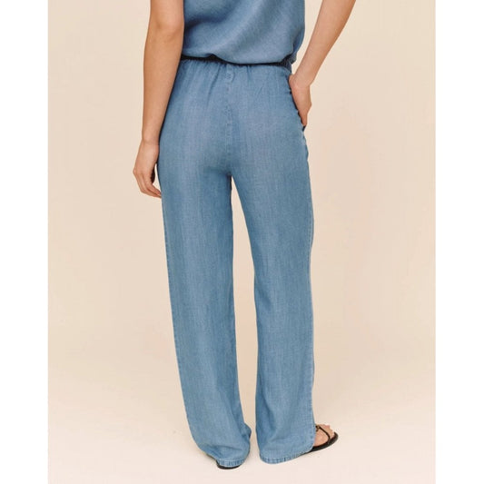 Bella Dahl Wide Leg Drawstring Pant Indigo Harbour Wash
