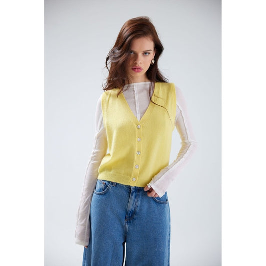 Colorush Jada Button Up Tank Lemonada