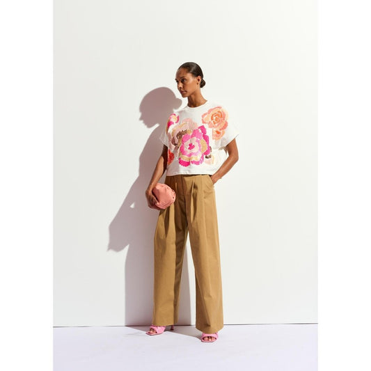 Essentiel Antwerp Furlong Wide Leg Pants Oat Cappuccino