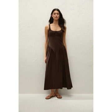 Faithfull The Brand Marcella Midi Dress Espresso