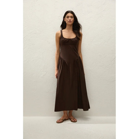 Faithfull The Brand Marcella Midi Dress Espresso