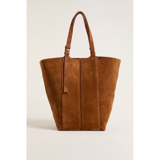 Golden Goose 24.7 Fringed Palmellato Leather And Suede Body Tote Bag