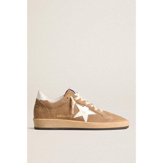 Ball Star Tan Upper Suede Cream Leather Star and Heel