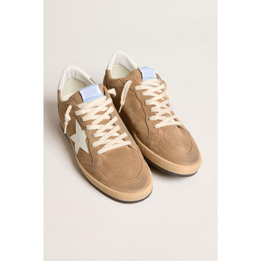 Ball Star Tan Upper Suede Cream Leather Star and Heel