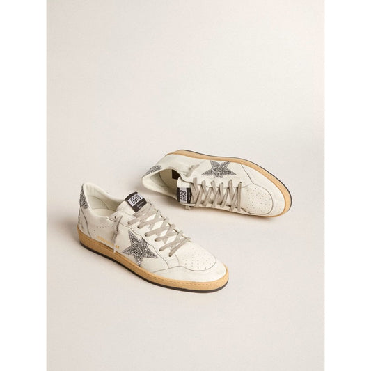 Golden Goose Ballstar Nappa Leather Glitter Star And Heel