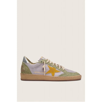 Golden Goose Ballstar Suede Upper Toe Star And Laminated Heel