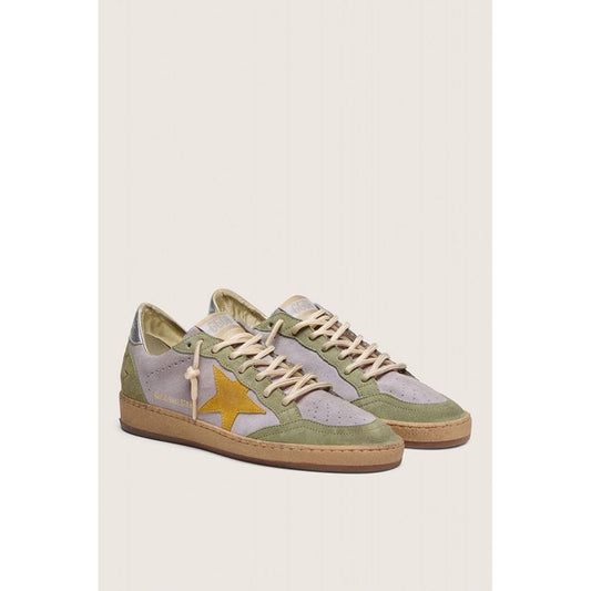 Golden Goose Ballstar Suede Upper Toe Star And Laminated Heel