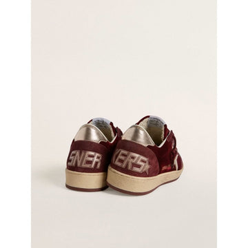 Golden Goose Ballstar Velvet Upper Suede Toe And Spur Laminated Star And Heel Sneakers