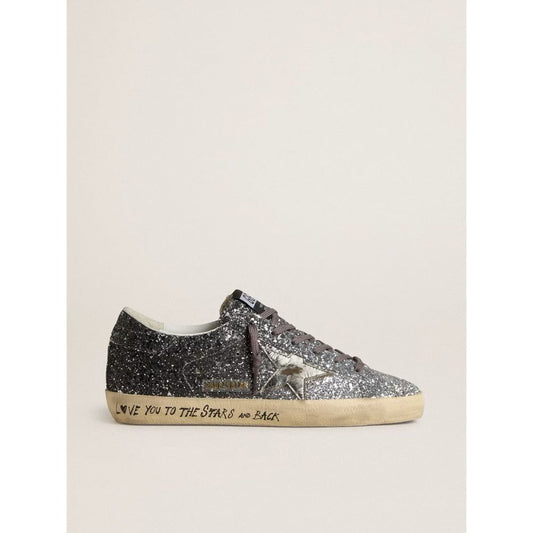 Golden Goose Super Star Glitter Upper Toe and Laminated Star Silver/Black
