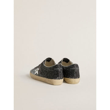 Golden Goose Super Star Glitter Upper Toe and Laminated Star Silver/Black