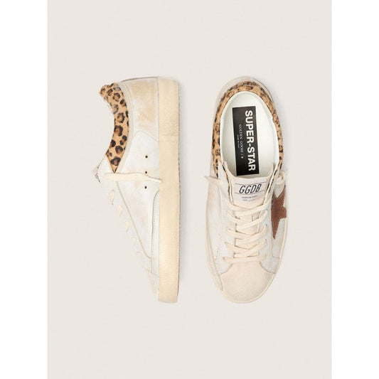 Golden Goose Super Star Leather Upper Horsy Leo Printed Collar Suede Star