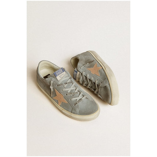 Golden Goose Super Star Suede Upper and Heel Leather Star Quarry Shadow Grey