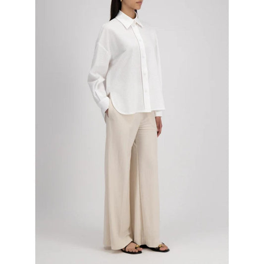 Harris Wharf Coolmax Seersucker Shirt