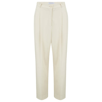 Pleated Trousers Techno Viscose in Ivory