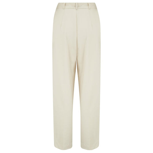 Pleated Trousers Techno Viscose in Ivory