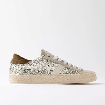 D.A.T.E Hill Low Glitter Platinum