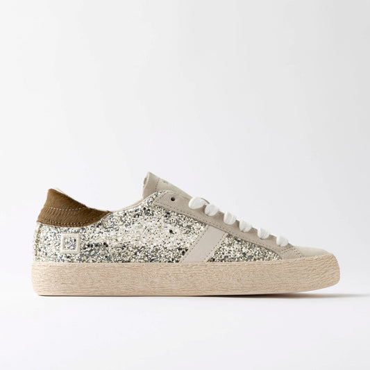 D.A.T.E Hill Low Glitter Platinum