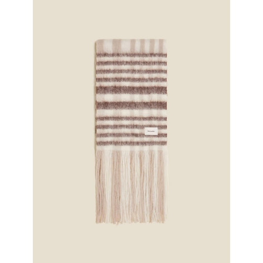 Holzweiler Aster Open Tassels Scarf Brown Check