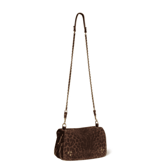 Jerome Dreyfuss Bobi Imprimé Léopard Naturel Split Suede