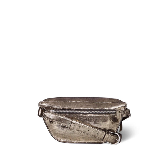 Jerome Dreyfuss Lino Banane Bag Lame Champagne