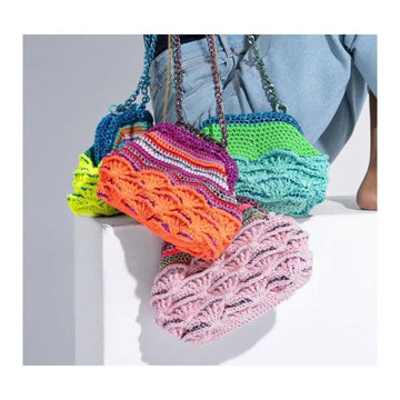 Nadia Dafri Midiye Clutch Bag Orange Multi