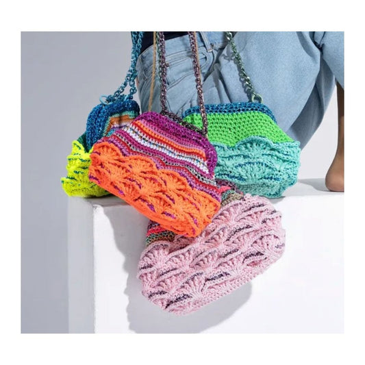 Nadia Dafri Midiye Clutch Bag Orange Multi