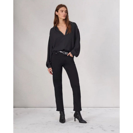 Rag & Bone Flexi Harlow Straight Jean Black