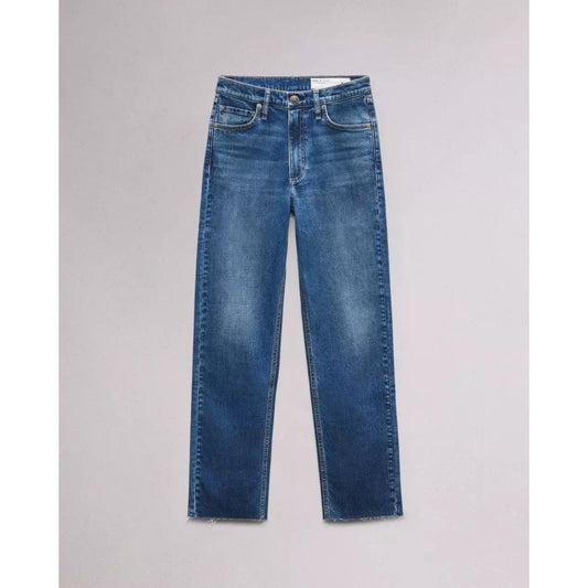 Rag & Bone Harlow Mid-Rise Ankle Straight Jeans Nova
