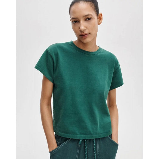 Rag & Bone Kelly Washed Boxy Tee Forest