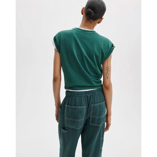 Rag & Bone Kelly Washed Boxy Tee Forest