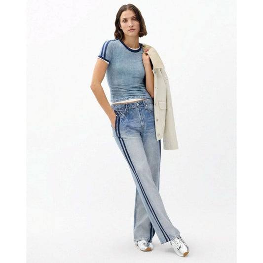 Rag & Bone Miramar Wide-Leg Track Pants Coney
