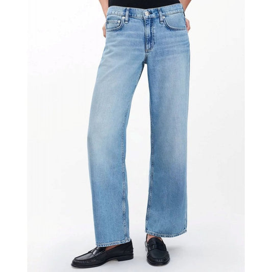 Rag & Bone Saige Ankle Relaxed Straight Jeans Ludlow Blue