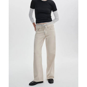 Rag & Bone Saige Relaxed Straight Boxer Jean Sandstripe