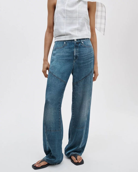 Rag & Bone Miramar Logan Twisted Seam Pant Dark Echo