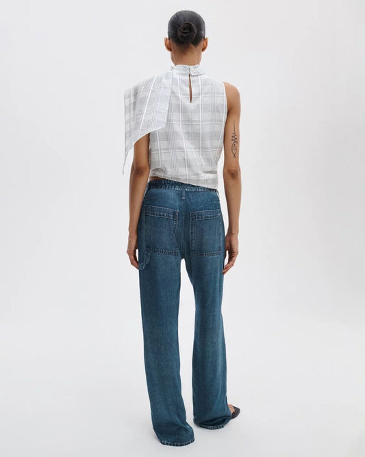 Rag & Bone Miramar Logan Twisted Seam Pant Dark Echo