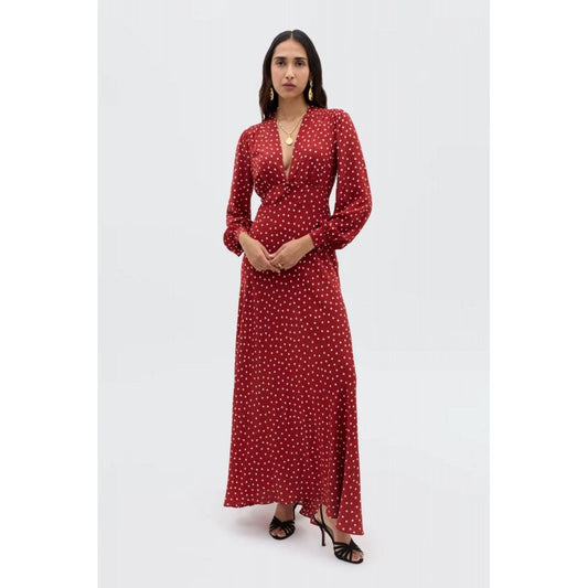 Rixo Emory Dress Layla Dot Red