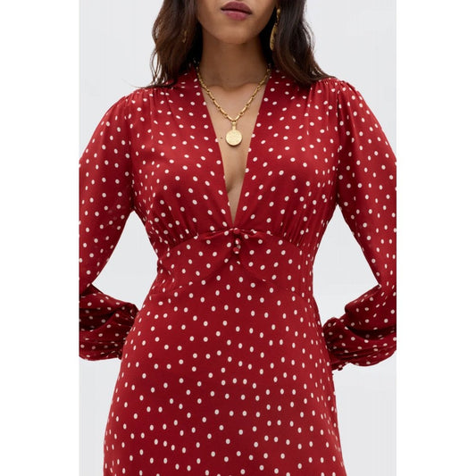 Rixo Emory Dress Layla Dot Red