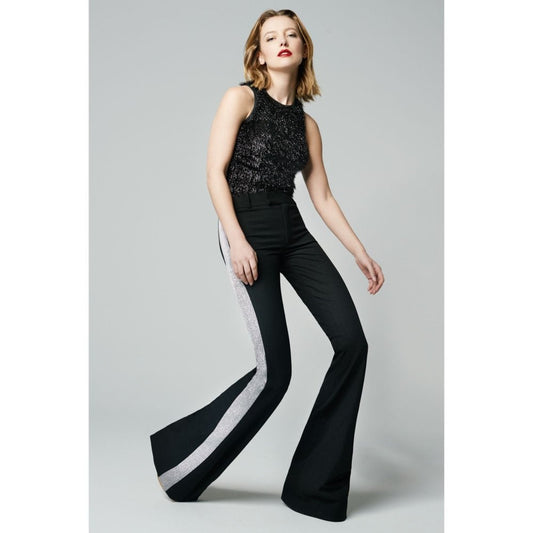 Smythe Black Metallic Tinsel Tank Top