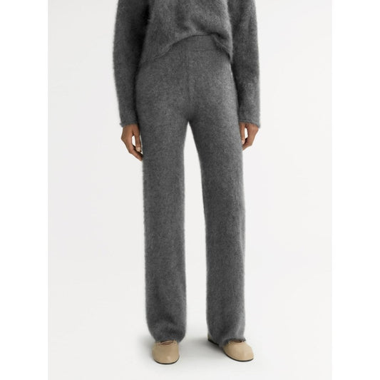 Soft Goat Brushed Cashmere Pants Grey