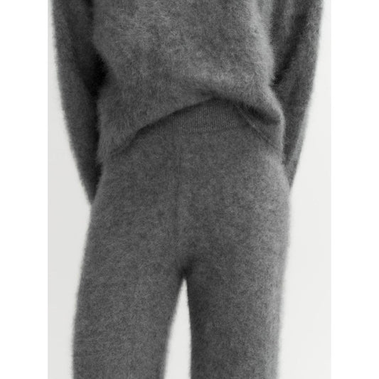Soft Goat Brushed Cashmere Pants Grey