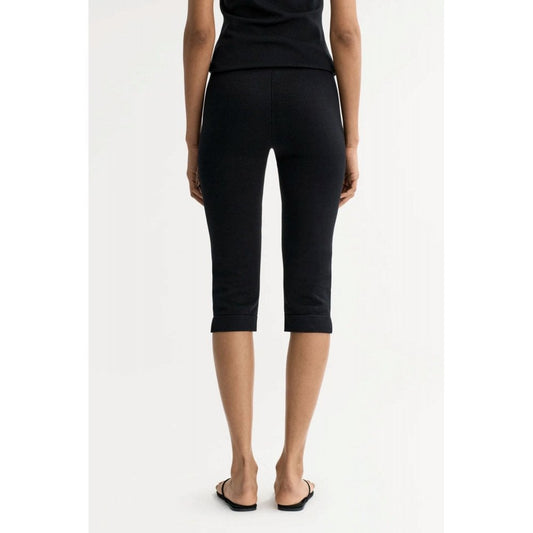 Soft Goat Capri Pants Black