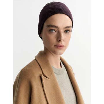 Soft Goat Knitted Headband Midnight Plum