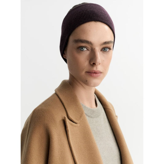 Soft Goat Knitted Headband Midnight Plum