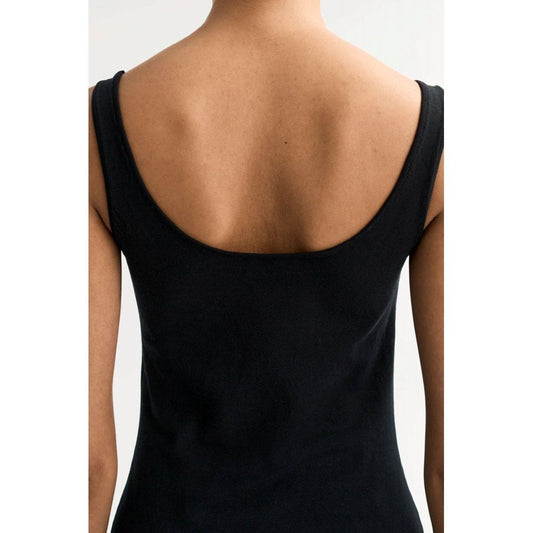 Soft Goat Singlet Top Black