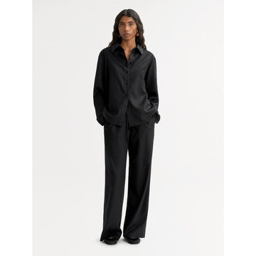 Soft Goat Woven Pants Black