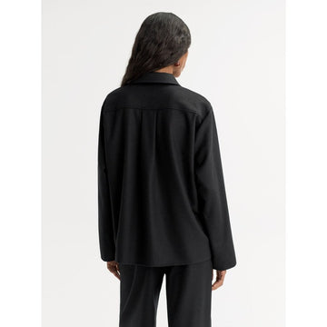 Soft Goat Woven Shirt Black
