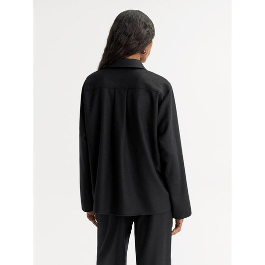Soft Goat Woven Shirt Black