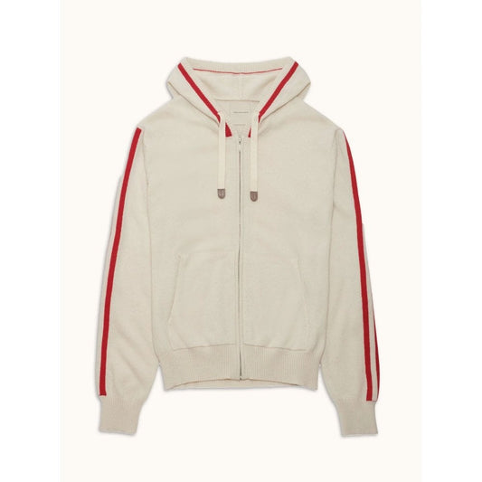 The Uniform The Stripy Hoodie Milk & Red