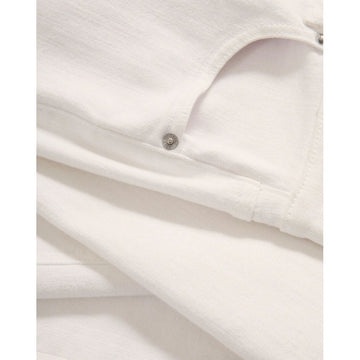 Veronica Beard Crosbie Mid Rise Wide Leg Jeans White