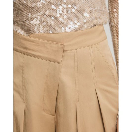 Veronica Beard Heron Crossover Waistband Pant Khaki